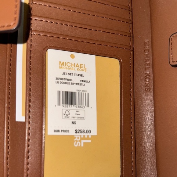 Michael Kors Beige Monogram Wristlet - Picture 3 of 4
